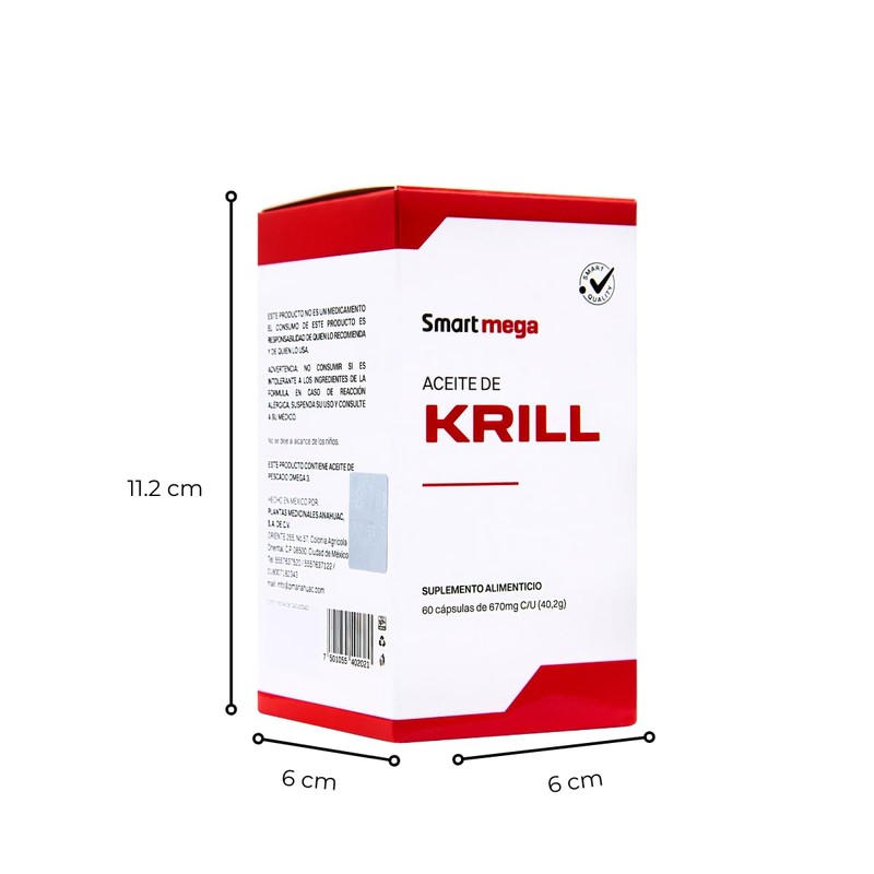 SMART MEGA Paquete de 2 piezas Aceite de Krill Suplemento