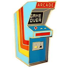 Pinsanity Vintage Retro Arcade Cabinet Enamel Lapel Pin
