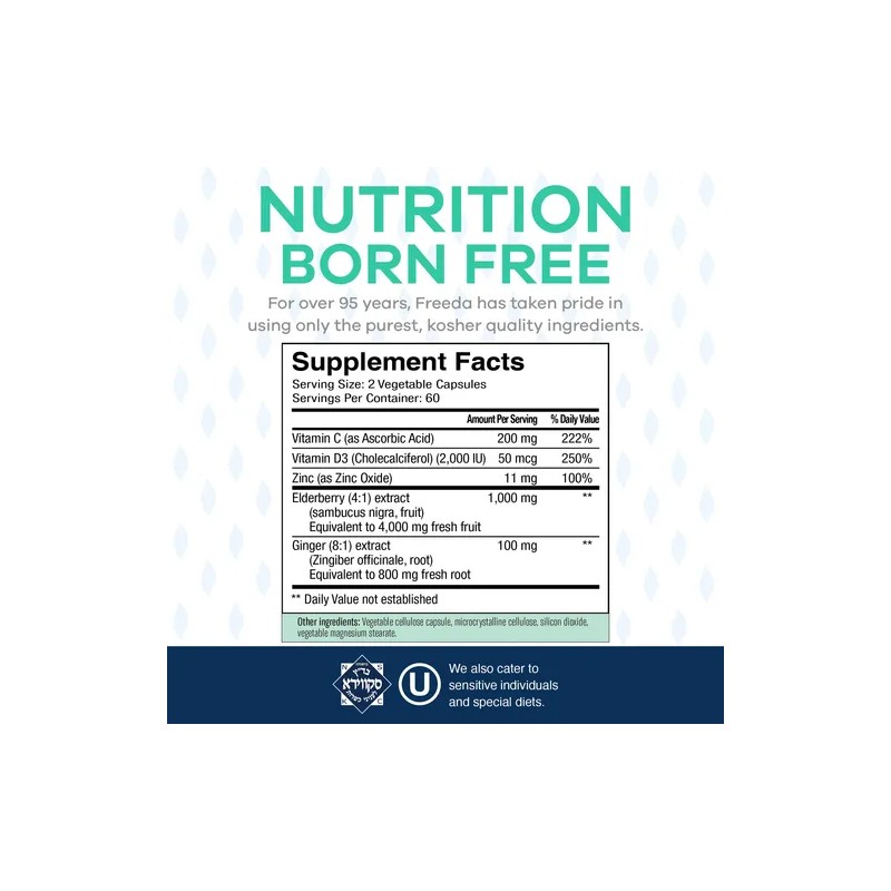 Freeda Saúco 5 En 1 Vitamina C D3 Zinc Jengibre