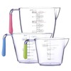 3PCS Plastic Measuring Jugs, BPA-Free Measuring Jug for Kitchen &