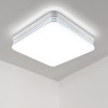 Taoellen 24W Square Bathroom Lights Ceiling, 2160lm Square Silver Edge