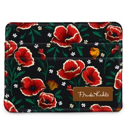 Monarque RFID Slim Wallet Signature Collection (Frida Kahlo Poppies)