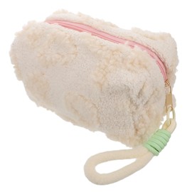 Baluue Plush Makeup Bag for Women Cute Cosmetic Pouch with Spacious Interior Soft Texture and Toiletry Organizer for Daily Use and Vacations