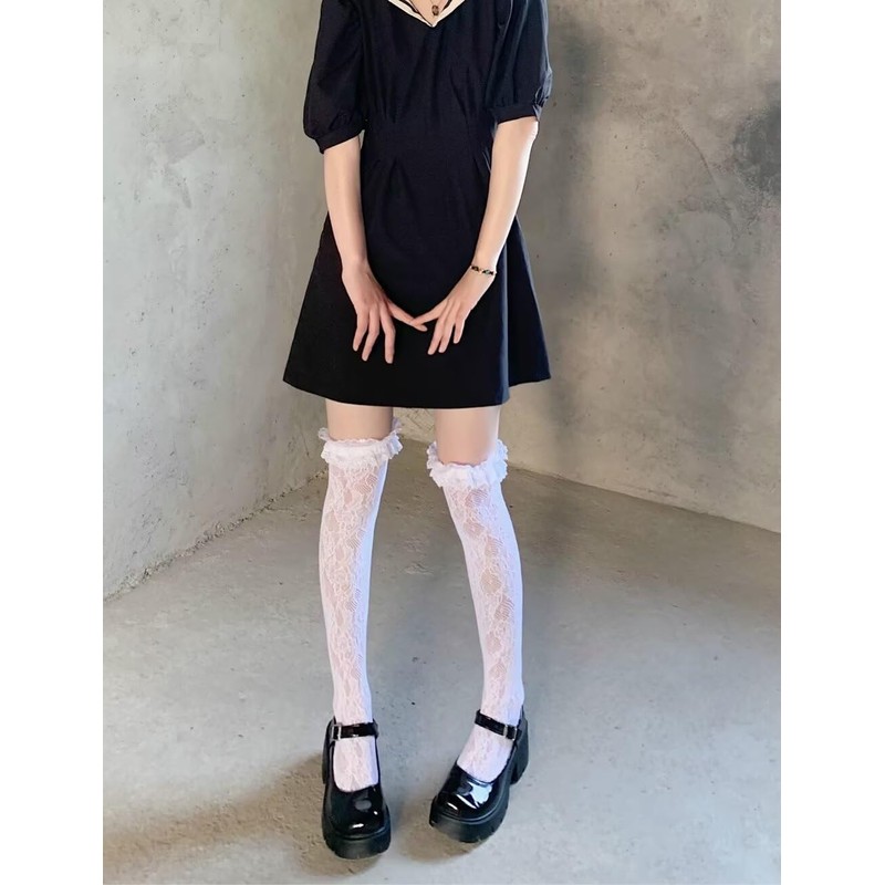 Eukkis Women's Over Knee Socks, 2 Pairs High Socks, Thigh