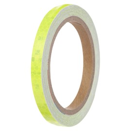sourcing map Reflective Tape, 10mm x 8 Meters, 26ft Outdoor Waterproof Warning Tape for Bikes, RV, and Boat Striping Marking, Yellow, 1 Roll