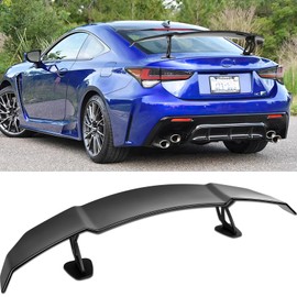 DREAMOTOR 57 Inch Universal Spoilers for Cars, Rear GT Wing Spoiler Compatible with Mazda MX-5 Miata Corvette C7 C8 Polaris Slingshot Ford Mustang M3 E90 Chevy Camaro SS Hyundai Genesis Toyota Honda