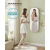 SONGMICS Espejo Joyero de Pared con Luz LED, 10 x