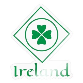 Spreadshirt Ireland Shamrock Sticker, 10 x 10 cm, Transparent Glossy
