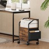 MAHANCRIS Small File Cabinet, Rolling Filing Cabinet for Under Desk