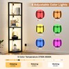 VILICK Corner Shelf with Light 5 Tier Tall Standing Shelf