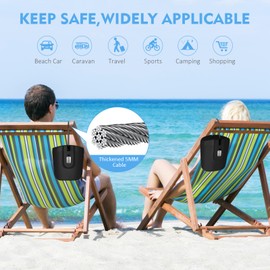 Portable Anti-Theft Lock Box, Portable Security Lock Bag, Mobile Travel Safe & Beach Safe with Numbers to Keep Your Valuables Temporarily Secure. (Black)