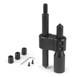 Pojedehy M10x1.5 Aluminum Car H Type Shift Knob Extension Adjustable Extender Gear Shifter with Three Adapters Replacement Parts Accessories