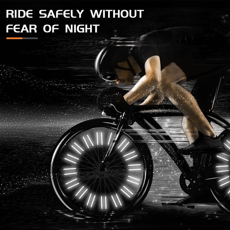 Cycling Reflectors, 48Pcs Bike Wheel Spoke Reflectors, Universal Bicycle Reflective