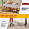 SINGAYE Clothes Garment Coat Rack Drying Clothing Racks Metal Freestanding