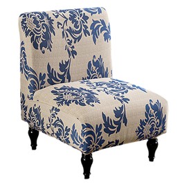 Eco-Ancheng - Funda para silla sin brazos, estampado floral, ajuste elástico, transpirable, resistente al desgaste, funda para silla de sala de estar, 20 pulgadas de ancho