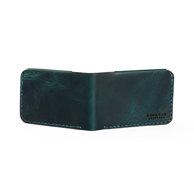 Bandera Folded 2-Pocket Leather Wallet (Caribbean)