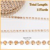 Rhinestone Chain, 10 Yards Trim Champagne Gold Bling Diamond Strips