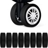 8PCS Luggage Caster Wheel Covers – Shock Absorbing & Noise-Reducing