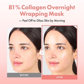 Tosowoong Collagen Overnight Wrapping Mask 81% Peel Off Facial 8 Types Hyaluronic Acid Anti-aging Elasticity and Moisture Korean Skin Care 75ml 2.53 fl.oz. / 토소웅 콜라겐 오버나이트 랩핑 마스크 81% 필 오프 페이셜 8가지 히알루론산 항노화 탄력 및 수분 공급 코리안 스킨케어 75ml  2.53 fl. oz.