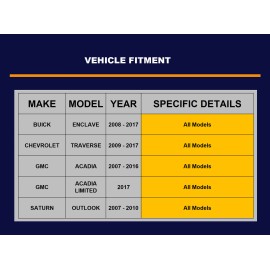DAMAIAUTOMALL REAR Disc Rotors + Brake Pads for Chevy Traverse GMC Acadia Buick Enclave