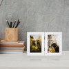 Frametory, 4x6 Double Picture Frame Hinged 2 Photos Frame Collage,