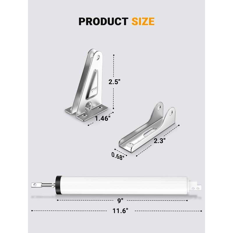 SARDVISA Storm Door Closer, Pneumatic Screen Door Closer, Adjustable Closing