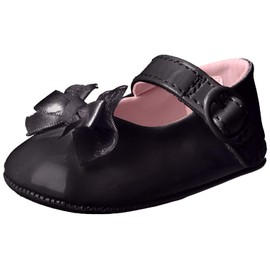 Baby Deer Patent SM with Bow Mary Jane (Infant),White,0 M US Infant