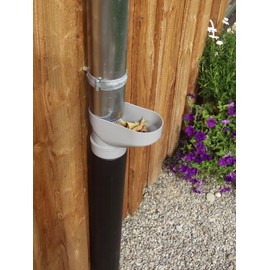 3P Downpipe Gutter Leaf Catcher - Low Maintenance Anti Clog and Blockage, Debris Guard Filter Protector - White