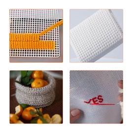 4 Pcs Plastic Mesh Canvas Sheets, Plastic Canvas Sheets, Plastic Canvas Plastic Mesh, Mesh Plastic Canvas Sheets, Plastic Mesh Sheet, Eye Mesh for Embroidery (10.5" x 13.5")