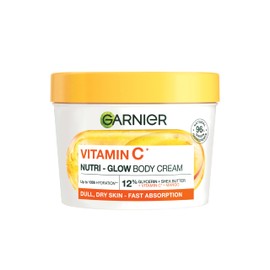 Garnier Vitamin C* Nutri – Glow Body Cream, for Dry & Dull Skin, Fast absorbing, Vegan Formula, Instant Skin Hydration, Approved by Cruelty Free International, 380ml