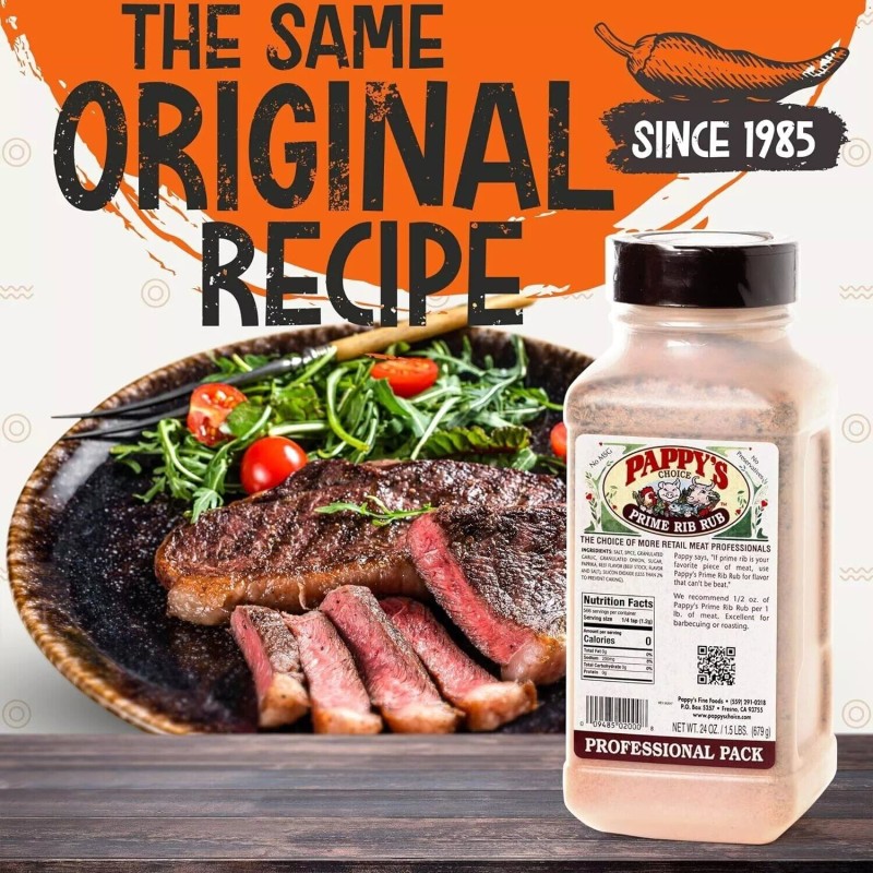 Pappy's Choice Seasoning BBQ Prime Rib Rub - 24oz/1.5lb Size