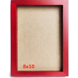 ZXT-parts 8x10 Picture Frames Red Photo Frame. Solid Wood, Plastic Panel, The Tabletop or The Wall.