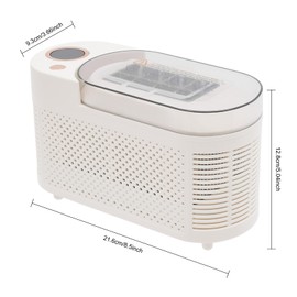 HAPPCUCOE Ice Maker, 120W Mini Countertop Ice Maker, Compact Ice Machine for Home Car Travel for Home Kitchens, Restaurants, Bars, Hotels,Purple (White)