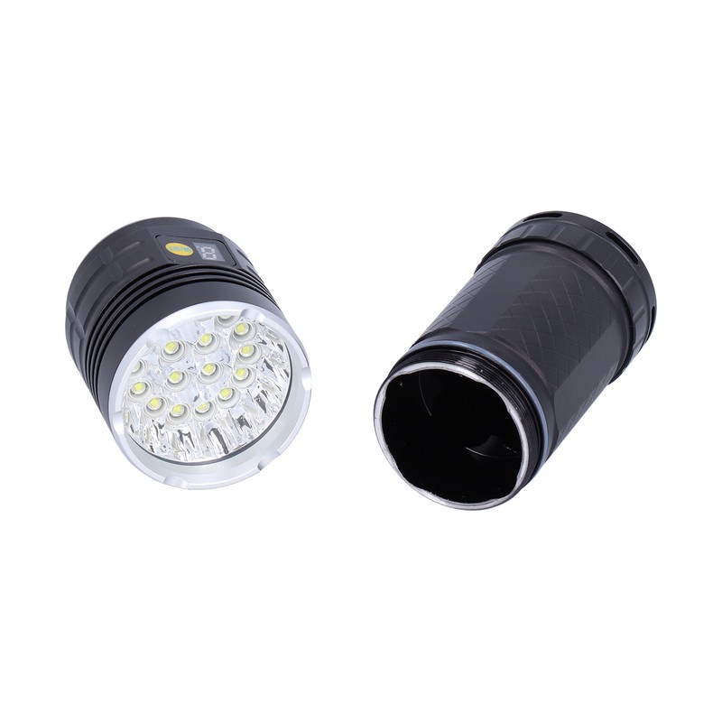 LED Flashlight XMT6 LED 15000lm USB Rechargeable IP65 Waterproof Outdoor