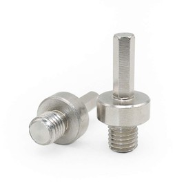 BGTEC M14 Male Thread to 3/8 Hex Shank Adapter for M14 Tap Drill Bits Grinding Wheel Pack of 2