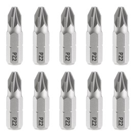 sourcing map 10pcs PZ2 Screwdriver Bit 1/4" Hex Shank 25mm/1" Length Magnetic Phillips Slotted Hex Bits S2 Steel Screw Driver Bit