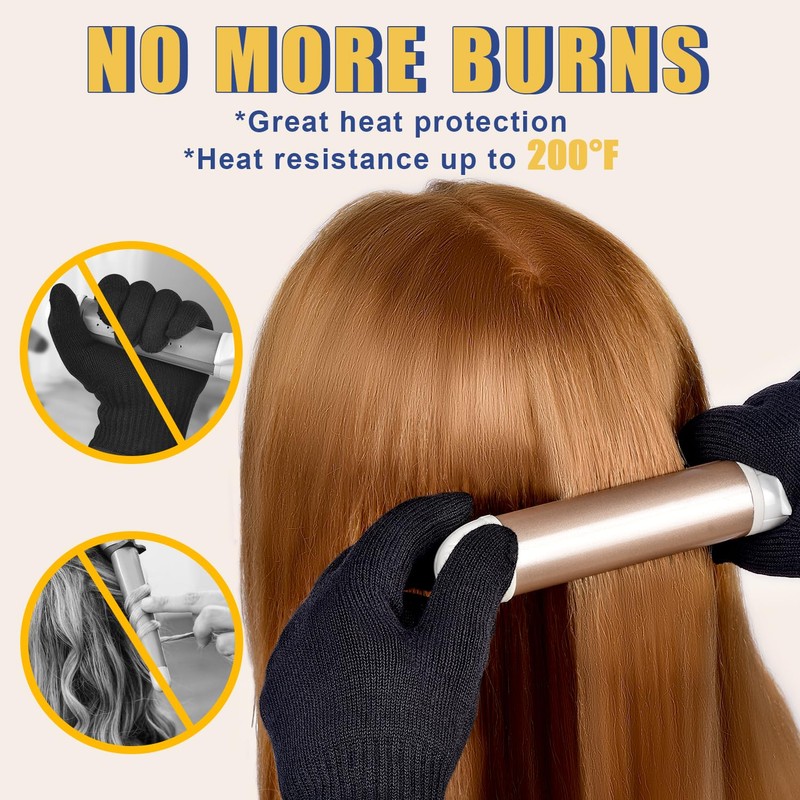 IKOCO Heat Proof Medium Glove Mitts for Hair Styling -