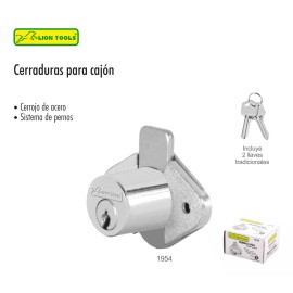 Lion Tools Cerradura Cromo Para Closet Cajon Mueble Locker Armario