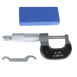 kimllier Precisión de 0-1 pulgada de diámetro exterior micrómetro de precisión de 0.0001 pulgadas de carburo con dedal de tope de trinquete