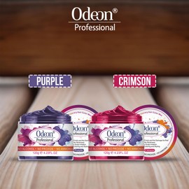 Odeon Hair Color Wax Temperory Hair Color Wax For Hair Dye With Ntural Ingredients Purple & Crimson Color Hair Dye Pack of 2 (4.23oz)