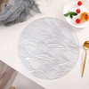 Hosoncovy 4 Pack Waves Decorative Placemats PVC Placemats Hollow Table