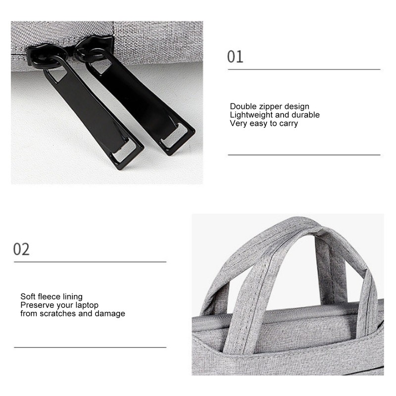 Laptop Case Waterproof Oxford Cloth Double Zipper Portable Laptop Protective