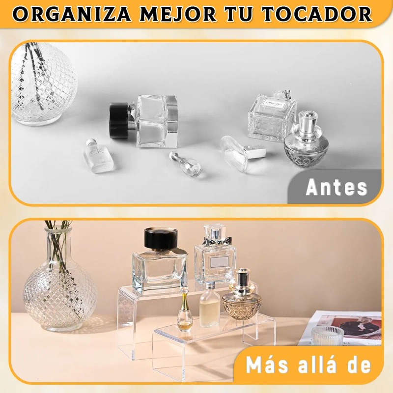2pcs Elevadores 4 Niveles, Acrílico Soporte Exhibidor