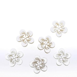 Felt Flowers - Flowers - Confetti - Table Decoration - 1VE = 12 Pieces - 91090 (White)