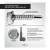 DOJA Industrial Hexagon Drilling Screws 6.3 x 25 mm +