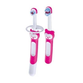 MAM Learn to Brush Set for 5+ Months for Girl, 2pcs (Code 608G)