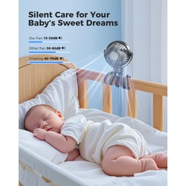 VETIFINAL Portable Baby Stroller Fan - 3-Speed Flexible Tripod Personal Fan Clip on for Bed, Rechargeable Battery Powered, Newborn Summer Cooling Essentials for Car Seat, Bike, Sleep, Travel (Black)