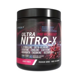 Athenix ATHENIX? Ultra Nitro-X Pre-Workout | Berry Punch | 5000 mg L-Citrulline + 2500 mg Beta-Alanine + Creatine, Caffeine, AstraGin? | Explosive Energy, Focus & Pumps | 28 Servings | Made in Germany
