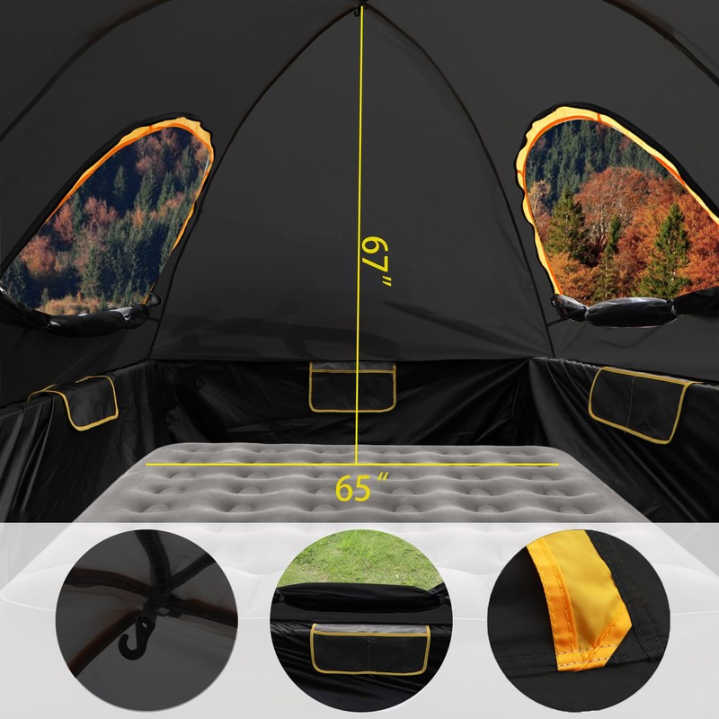 HREFEU Pickup Truck Tent, Portable Truck Bed Tent for Camping,