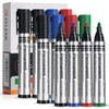 SELEAD Large Permanent Markers Black Red Blue Green - 12